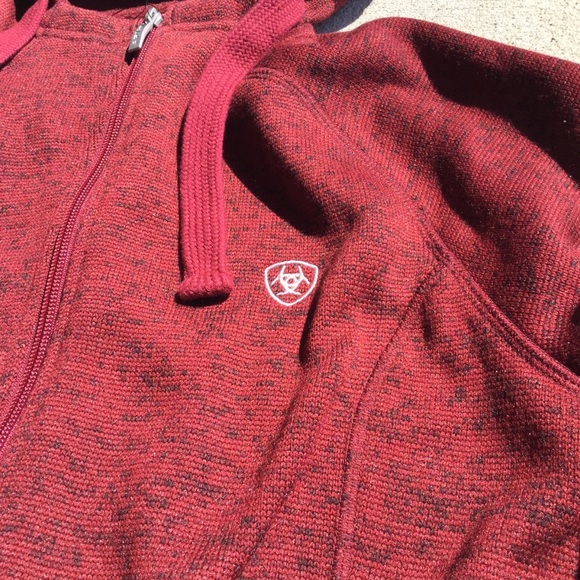 Granby Full Zip Knit Hoodie- Cabernet - Picture 3 of 5